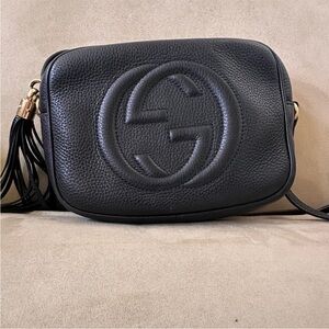 Gucci Black Leather Crossbody Bag